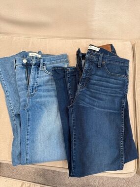 Madewell Skinny Jeans Duo — Light Blue & Dark Blue Washes